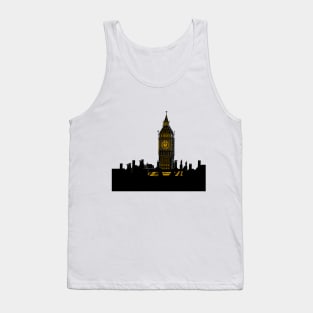 Big Ben and rooftops of London Silhouette Tank Top